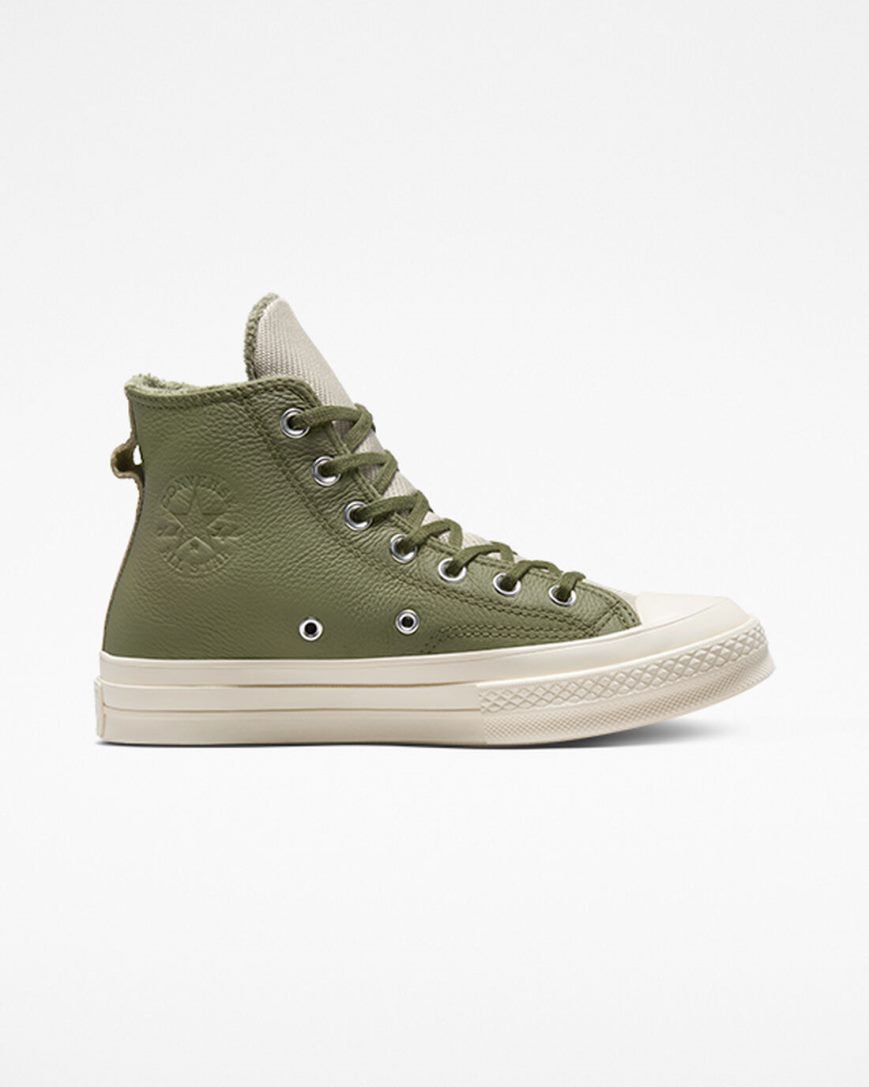 Dámské Boty Vysoké Converse Chuck 70 Counter Climate Olivy Zelené | CZ MG31L47